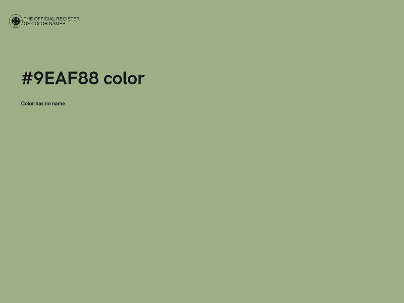 #9EAF88 color image