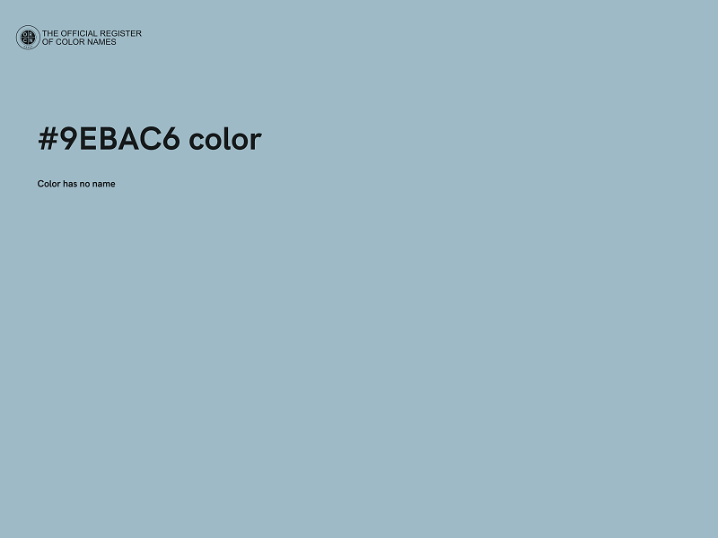 #9EBAC6 color image