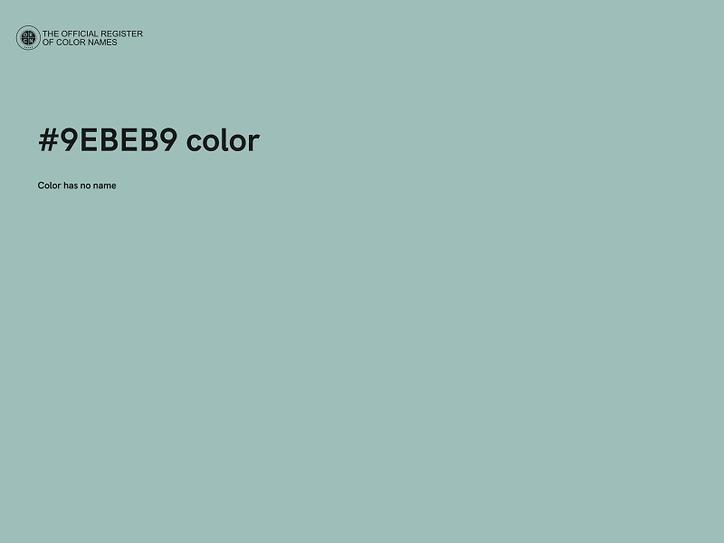 #9EBEB9 color image