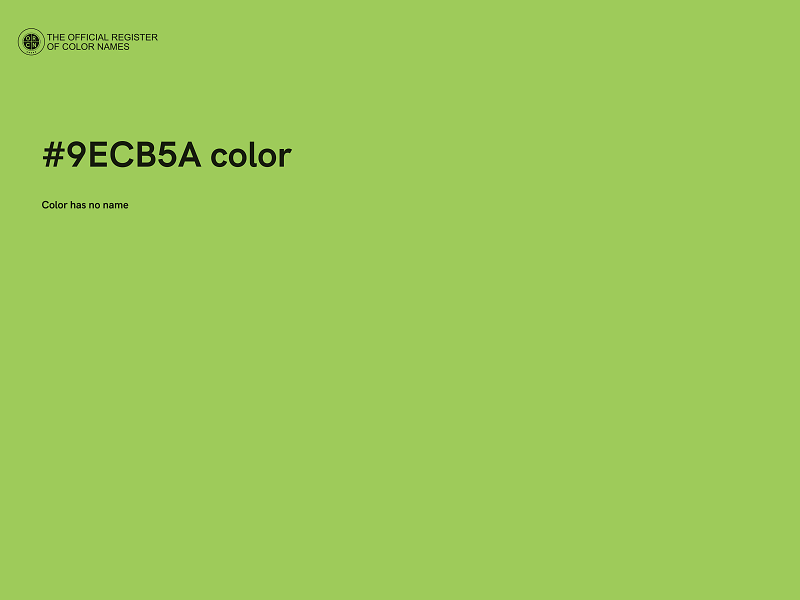 #9ECB5A color image