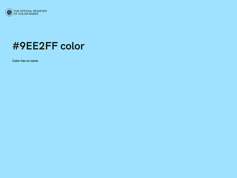 #9EE2FF color image