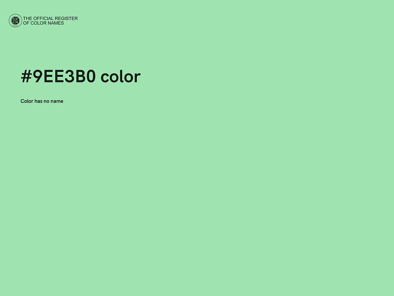 #9EE3B0 color image