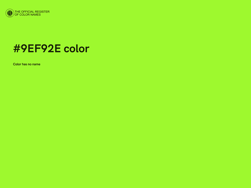 #9EF92E color image