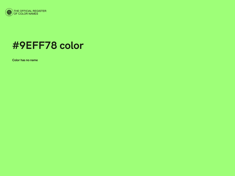 #9EFF78 color image