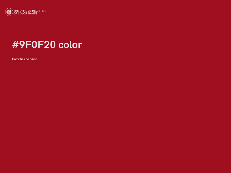 #9F0F20 color image