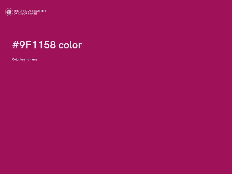 #9F1158 color image