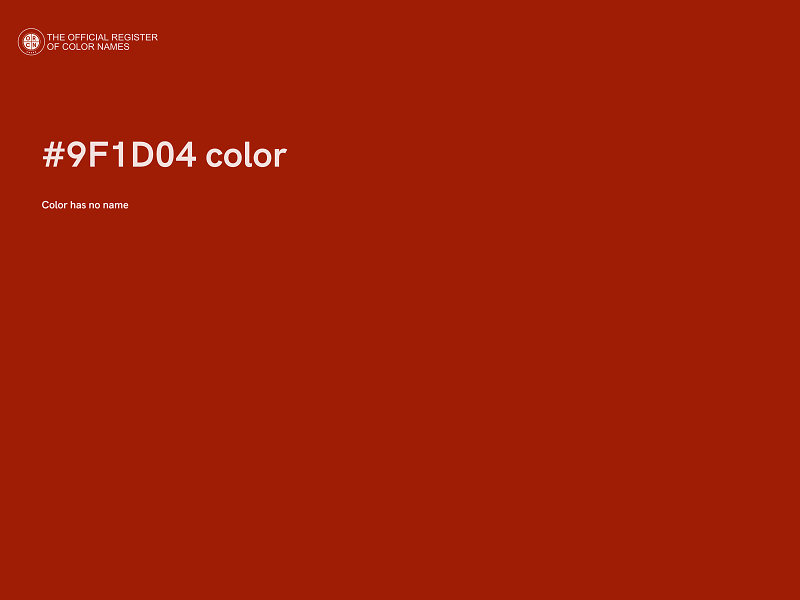 #9F1D04 color image