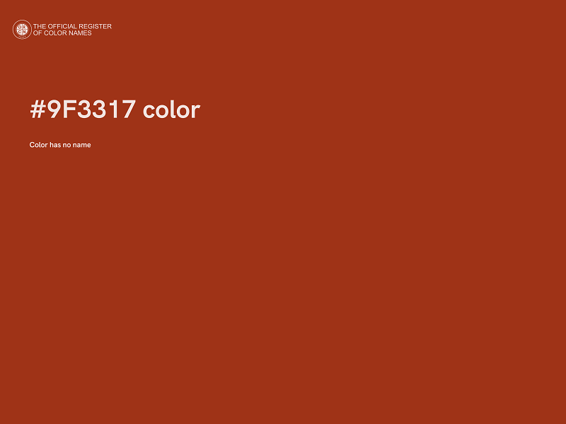 #9F3317 color image