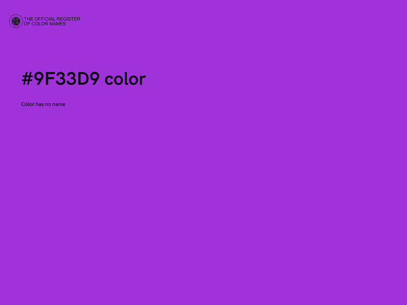 #9F33D9 color image