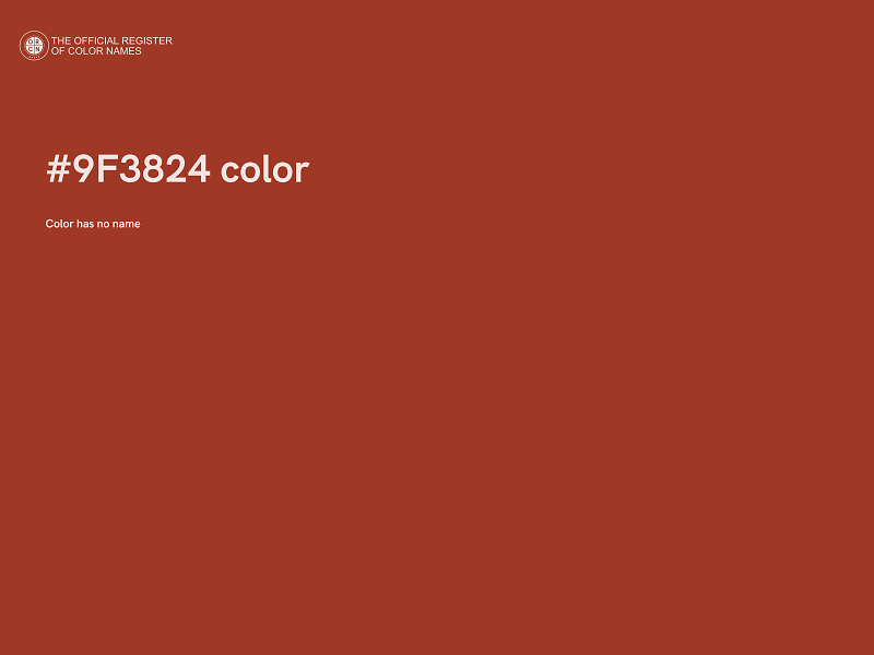 #9F3824 color image