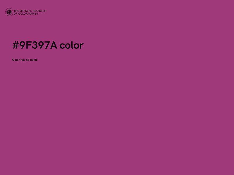 #9F397A color image