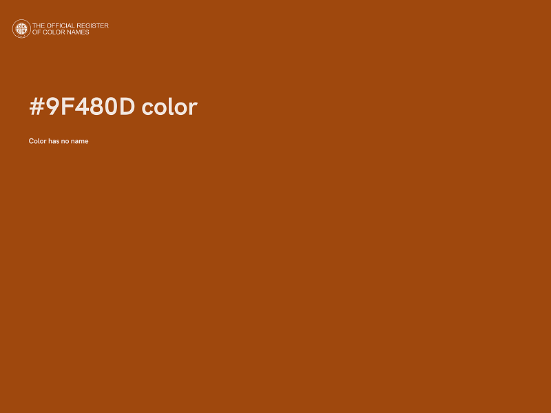 #9F480D color image