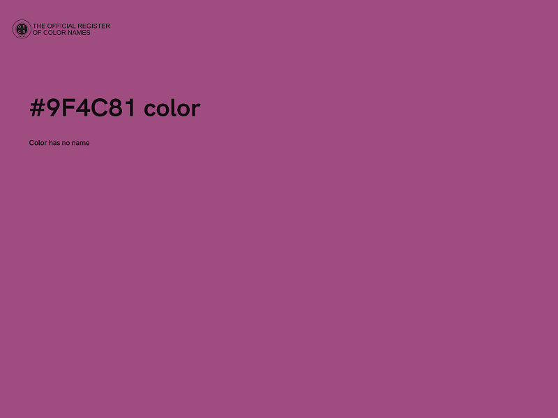 #9F4C81 color image