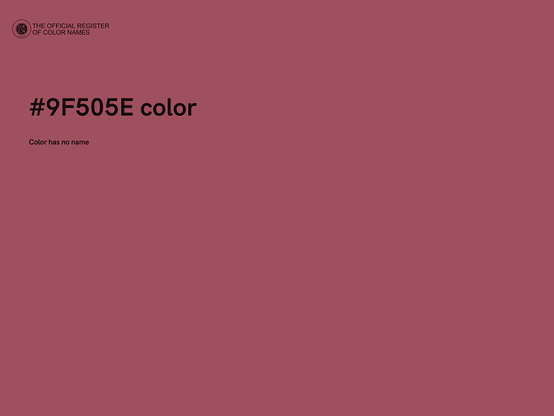 #9F505E color image