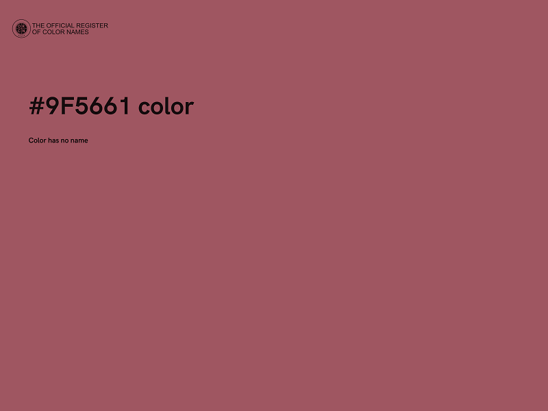 #9F5661 color image