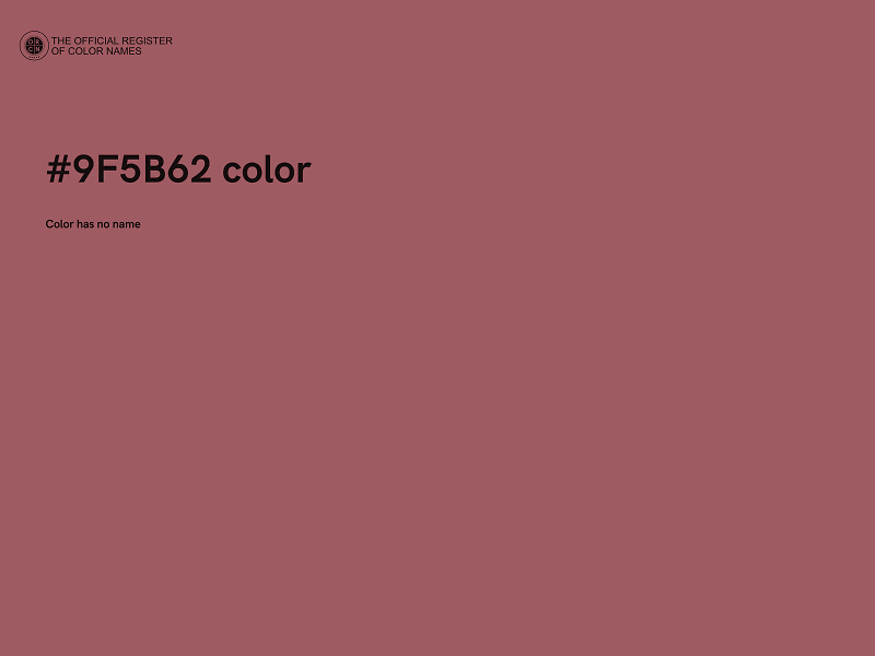 #9F5B62 color image