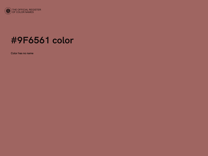 #9F6561 color image