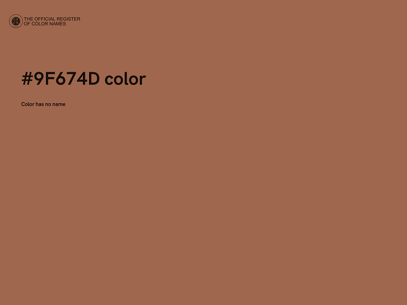 #9F674D color image