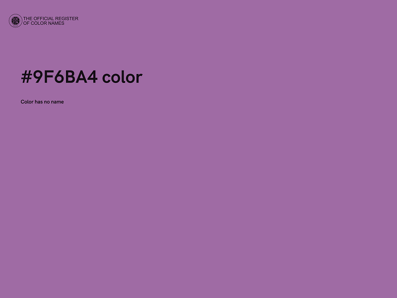 #9F6BA4 color image