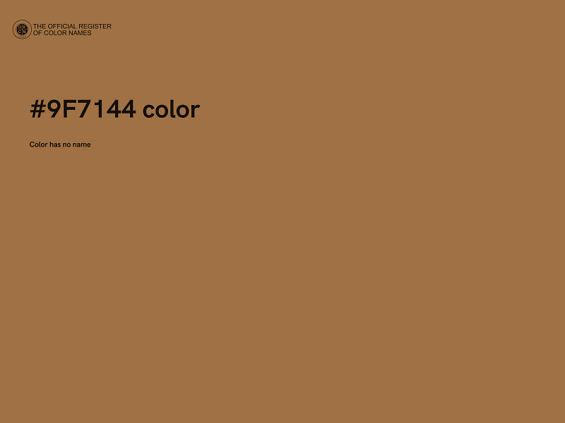 #9F7144 color image