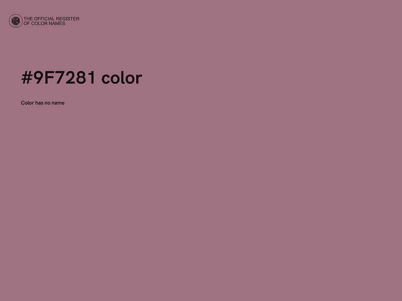 #9F7281 color image