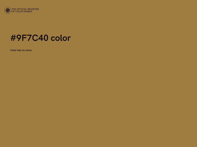 #9F7C40 color image