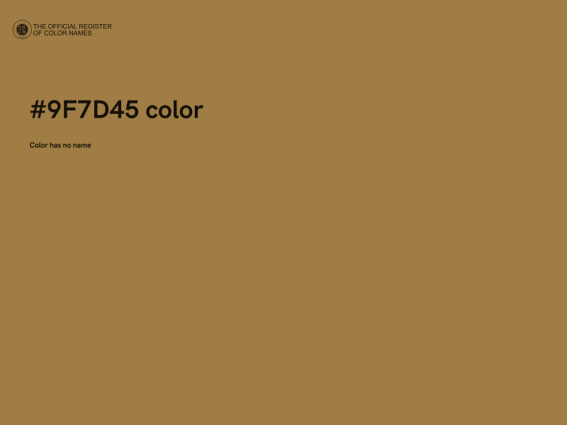 #9F7D45 color image