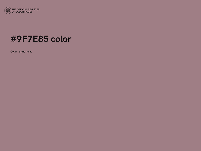 #9F7E85 color image