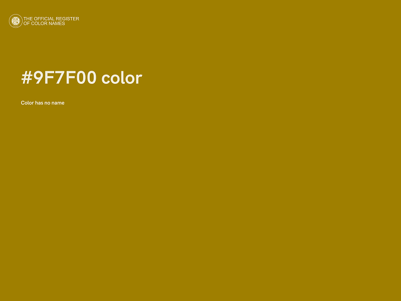 #9F7F00 color image