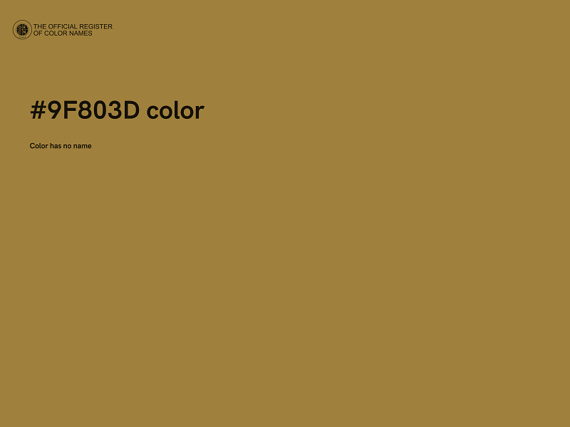 #9F803D color image