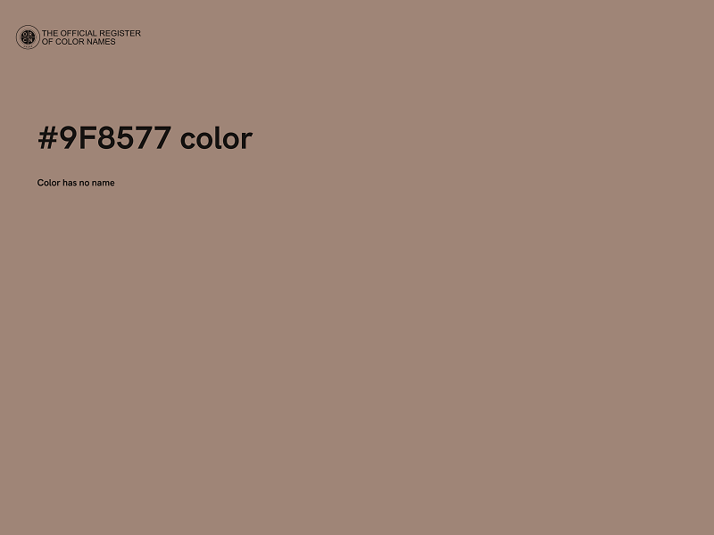 #9F8577 color image