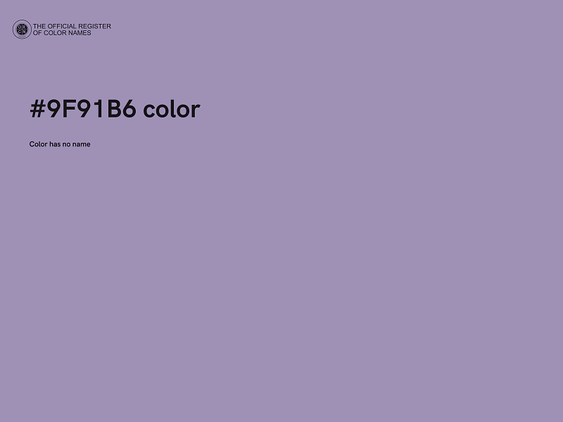 #9F91B6 color image