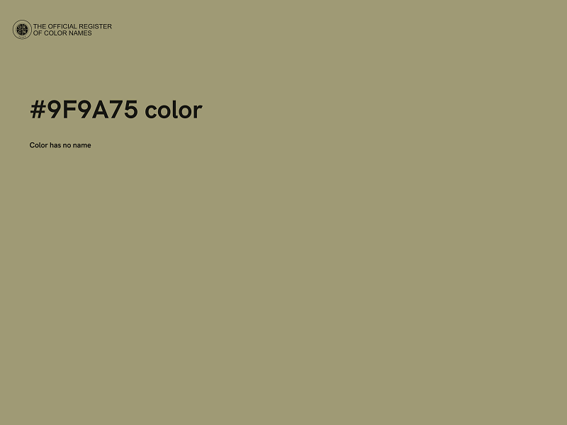 #9F9A75 color image