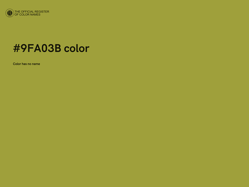 #9FA03B color image