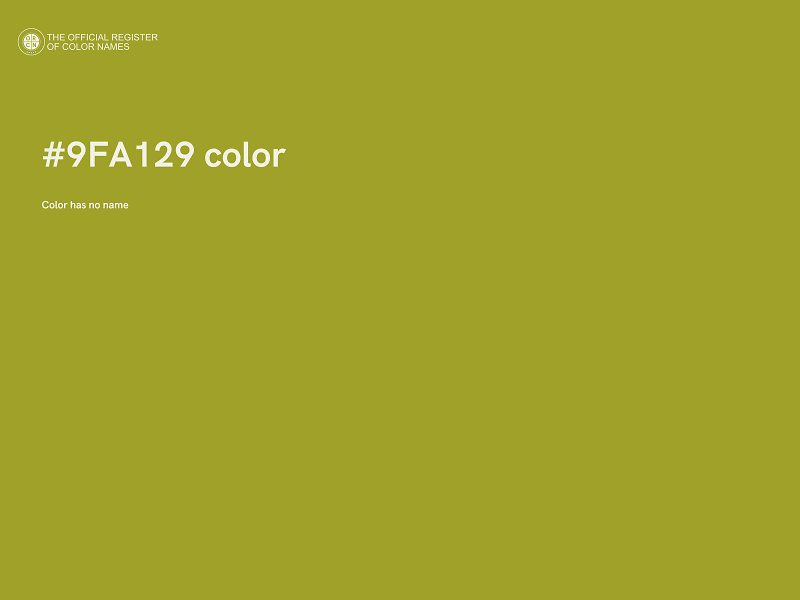 #9FA129 color image