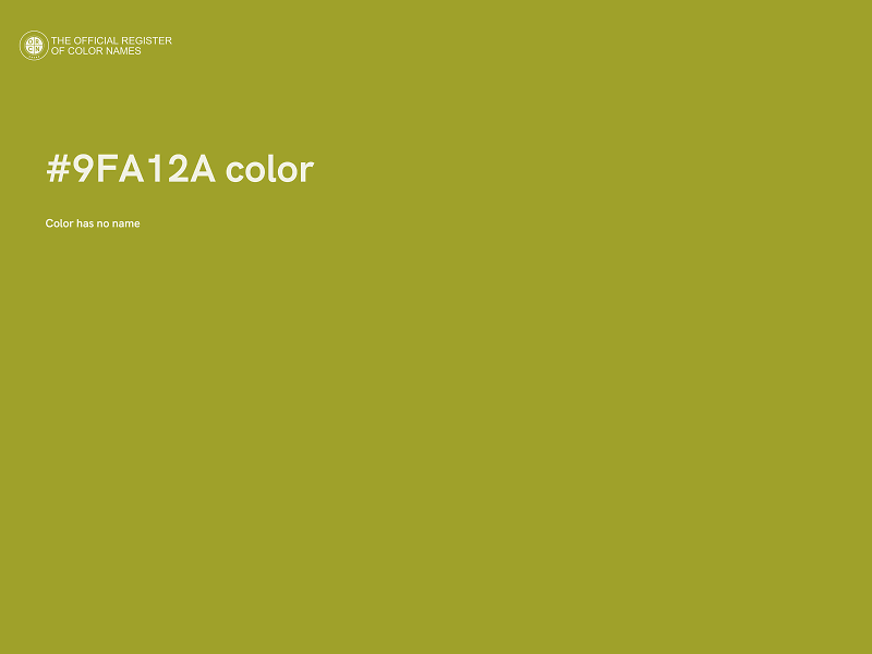 #9FA12A color image