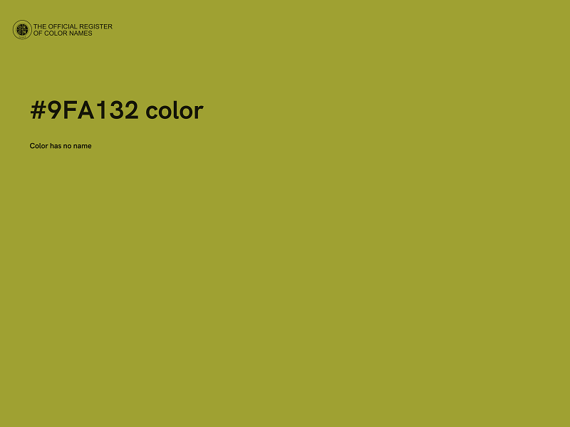 #9FA132 color image