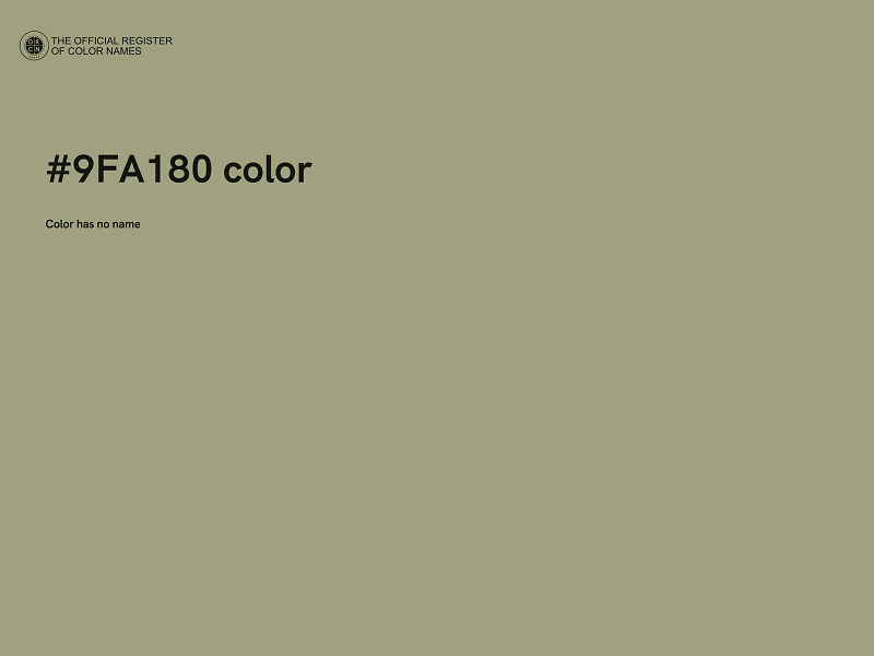 #9FA180 color image