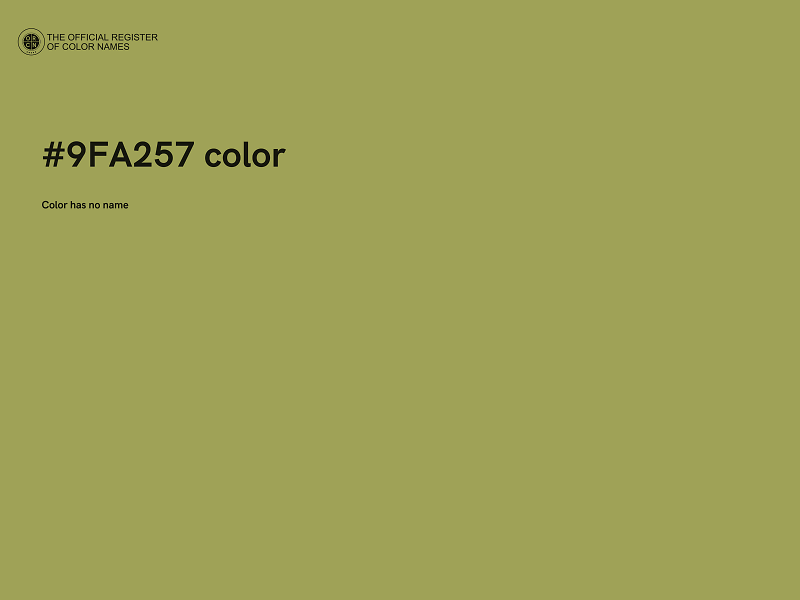 #9FA257 color image