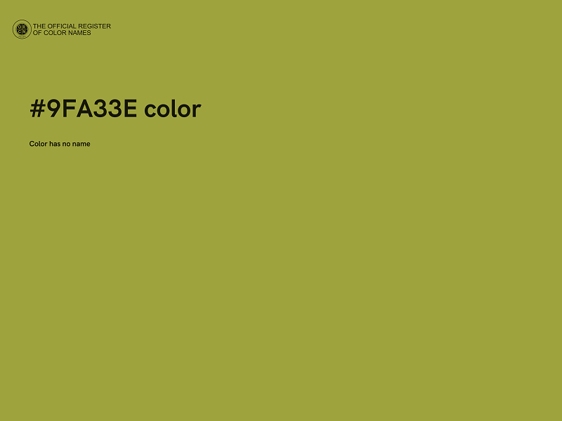 #9FA33E color image