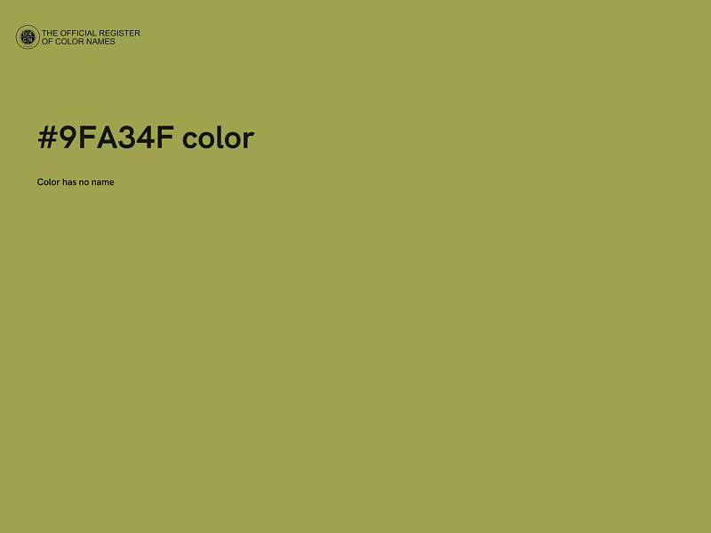 #9FA34F color image