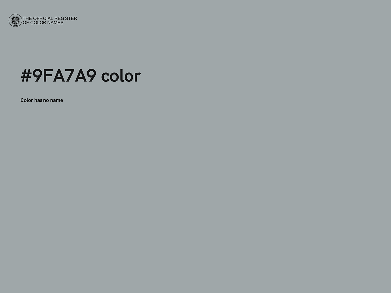 #9FA7A9 color image