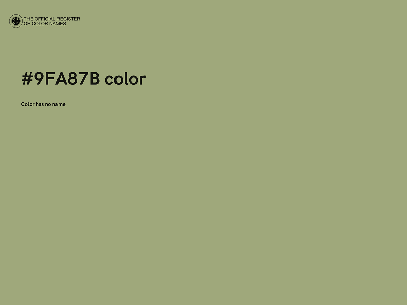 #9FA87B color image