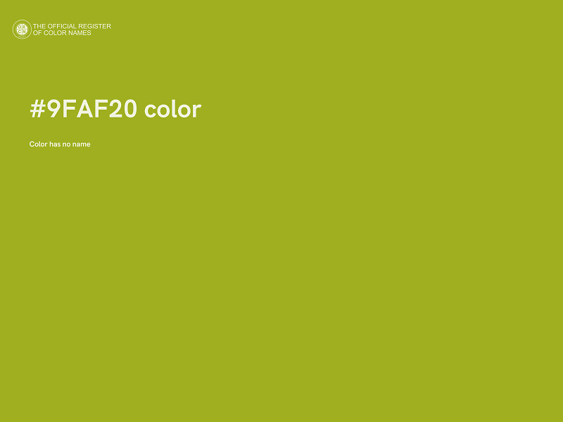 #9FAF20 color image