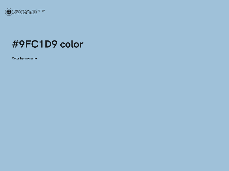 #9FC1D9 color image