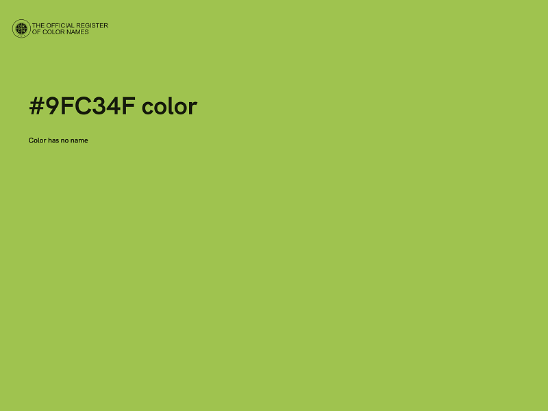 #9FC34F color image