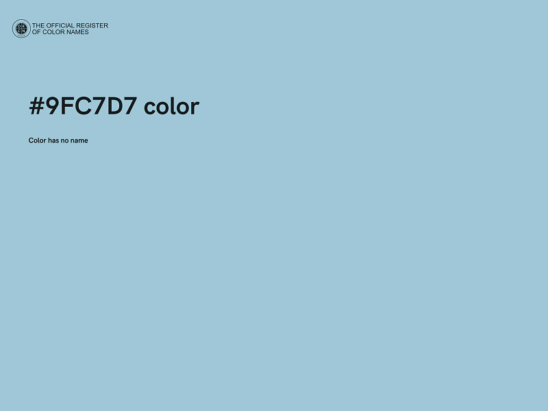 #9FC7D7 color image