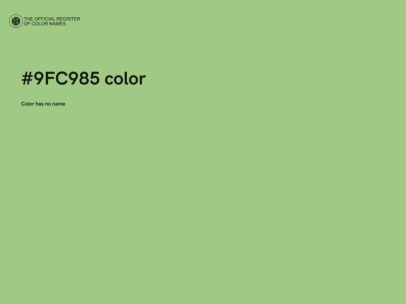 #9FC985 color image