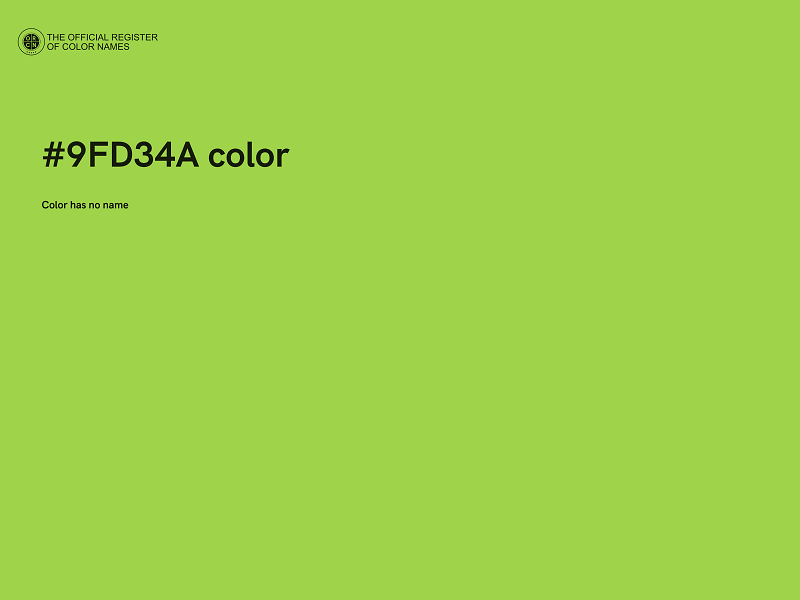 #9FD34A color image