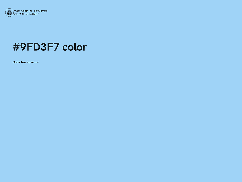 #9FD3F7 color image